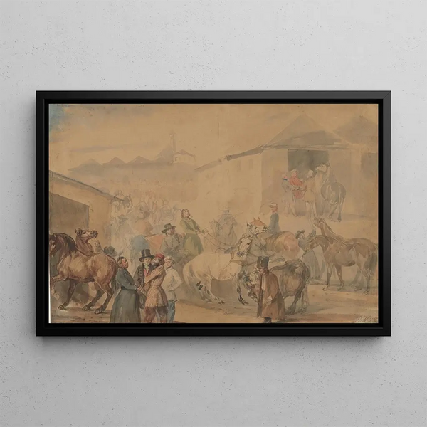 Fair at Mociąska - Piotr Michałowski — framed artwork on a wall