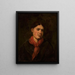Girl with a Red Scarf - Piotr Michałowski — framed artwork on a wall