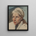 Study of a Village Woman - Piotr Michałowski — framed artwork on a wall