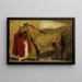 Man Moroccan with a horse - Piotr Michałowski — framed artwork on a wall