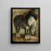 Percheron harnessed - Piotr Michałowski — framed artwork on a wall