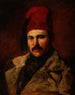 Portrait of Maksymilian Oborski wearing a fez - Piotr Michałowski — artwork view