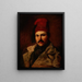 Portrait of Maksymilian Oborski wearing a fez - Piotr Michałowski — framed artwork on a wall