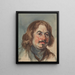 Study of a man's portrait - Piotr Michałowski — framed artwork on a wall