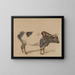 Study of a Cow - Piotr Michałowski — framed artwork on a wall