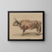 Study of a young ox - Piotr Michałowski — framed artwork on a wall