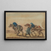 Draft Horses with a Coachman - Piotr Michałowski — framed artwork on a wall
