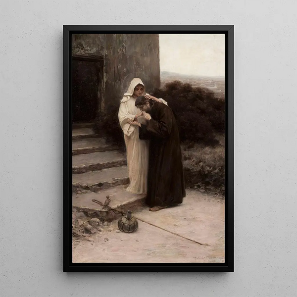 Adieux du Christ à Marie - Piotr Stachiewicz — framed artwork on a wall