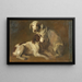 Study of a dog - Piotr Michałowski — framed artwork on a wall