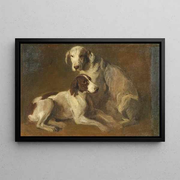 Study of a dog - Piotr Michałowski — framed artwork on a wall