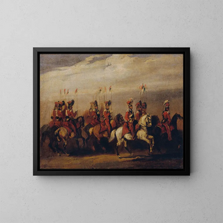 Red Cavaliers - Piotr Michałowski — framed artwork on a wall