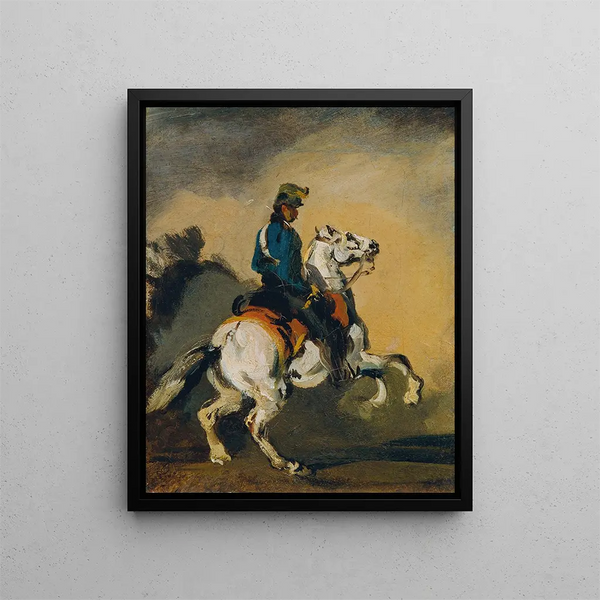 Austrian Hussar Painting - Piotr Michałowski — framed artwork on a wall