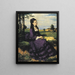 Dame en violette - Pál Szinyei Merse — framed artwork on a wall