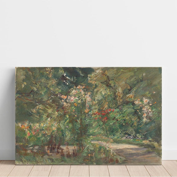 Reproduction of the painting of Perennial plants in the vegetable garden, northwest view - Max Liebermann