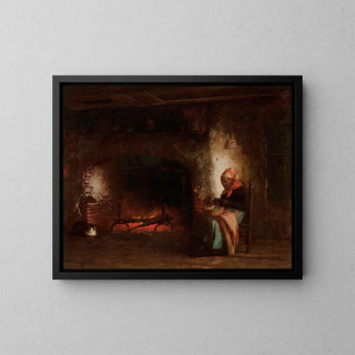 By the Fire - Platt Powell Ryder — framed artwork on a wall