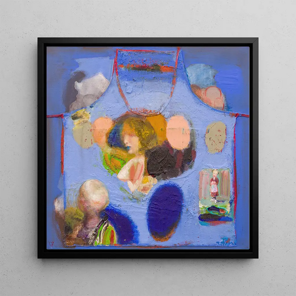 Blue Pll Painting - Tiit Psuke — framed artwork on a wall