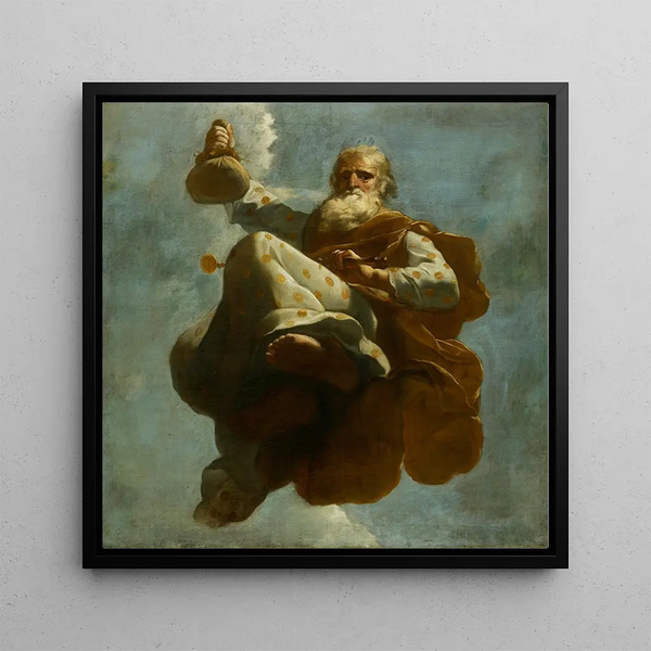 Plutus - Allegorical representation of care for lepers and innocents - Gerard de Lairesse — framed artwork on a wall
