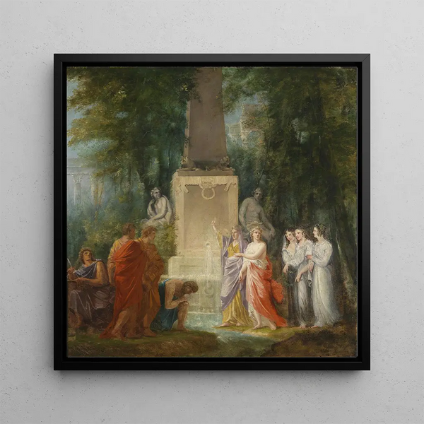 Poets drinking from the Castalian spring the water of truth - Heinrich Friedrich Füger — wall display of the artwork