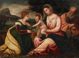 La Sainte Famille avec sainte Dorothée - Polidoro da Lanciano — artwork view