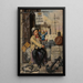 Man with a puppet - Polikarp Gumiński — framed artwork on a wall