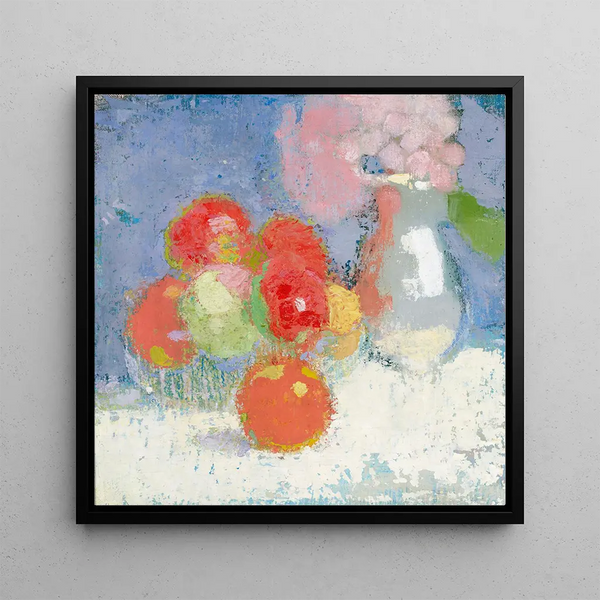 Red Apples - Helene Schjerfbeck — framed artwork on a wall
