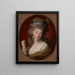 Portrait painting of Izabela née Lubomirska, wife of Ignacy Potocki 1755-1783 - Pompeo Batoni — framed artwork on a wall