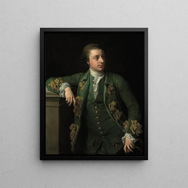 Portrait of Thomas Fortescue - Pompeo Batoni — framed artwork on a wall
