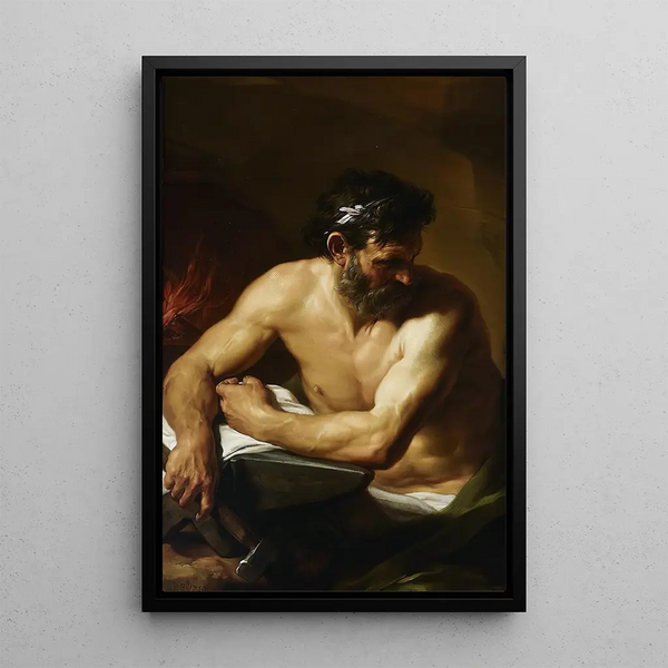 Vulcain Painting - Pompeo Batoni — framed artwork on a wall