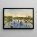 in the rice field at Zelata - Pompeo Mariani — framed artwork on a wall