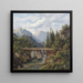 Pont en bois sur un ruisseau de montagne - Edmund Hd — framed artwork on a wall