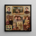 Portrait collectif de la famille Kalinowski avec l'autoportrait du peintre - Adrian Gbocki — framed artwork on a wall
