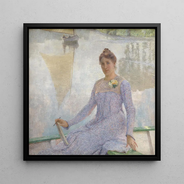 Portrait of Anna de Weert - Emile Claus — framed artwork on a wall