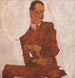 Portrait Painting of Arthur Roessler - Egon Schiele — artwork view