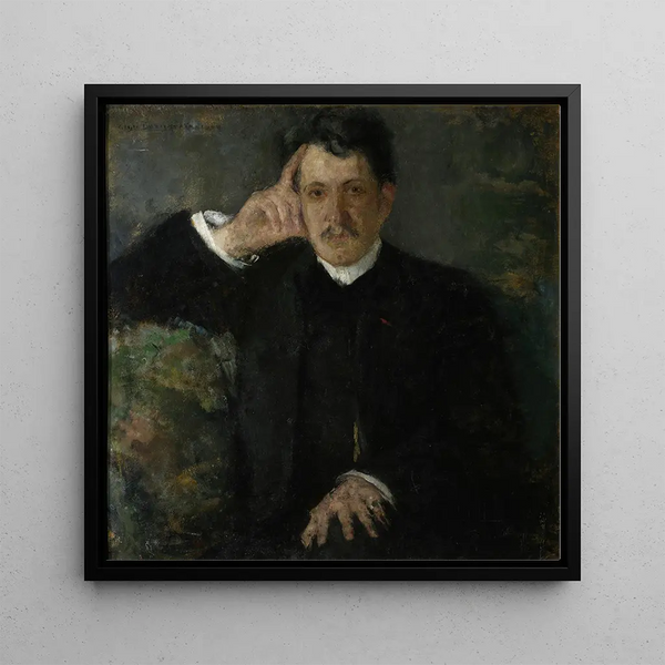 Portrait of August Radwan, pianist - Olga Boznanska — framed artwork on a wall