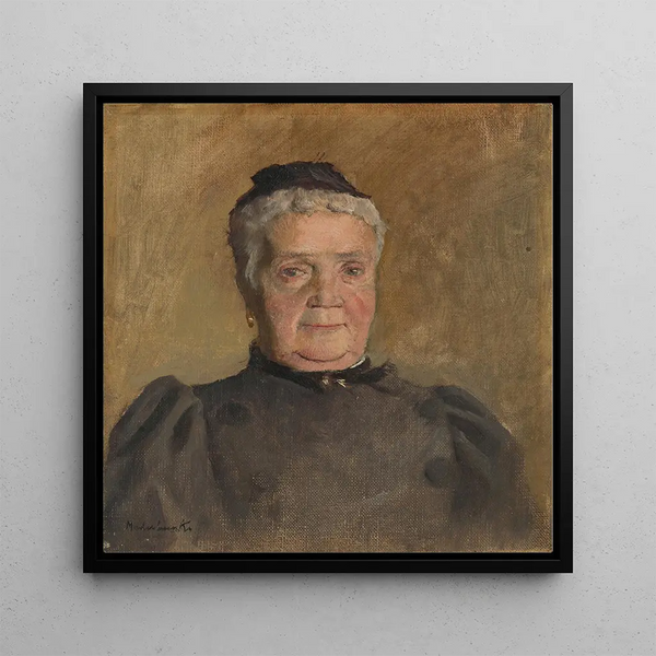 Portrait of Evelin Czbel - Ladislav Mednynszky — framed artwork on a wall