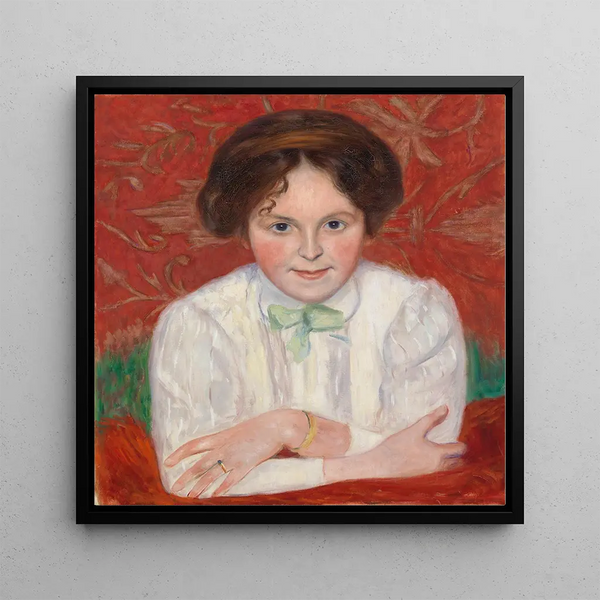 Portrait of Inge Simberg - Hugo Simberg — framed artwork on a wall