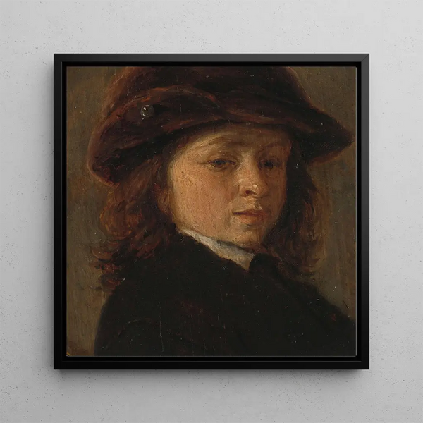 Portrait of a Boy - Adriaen van Ostade — framed artwork on a wall