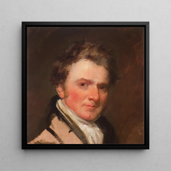 Portrait of a gentleman - Gilbert Stuart — framed artwork on a wall