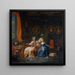 Portrait of a Man and His Daughter - Jan Carel Vierpeyl — framed artwork on a wall