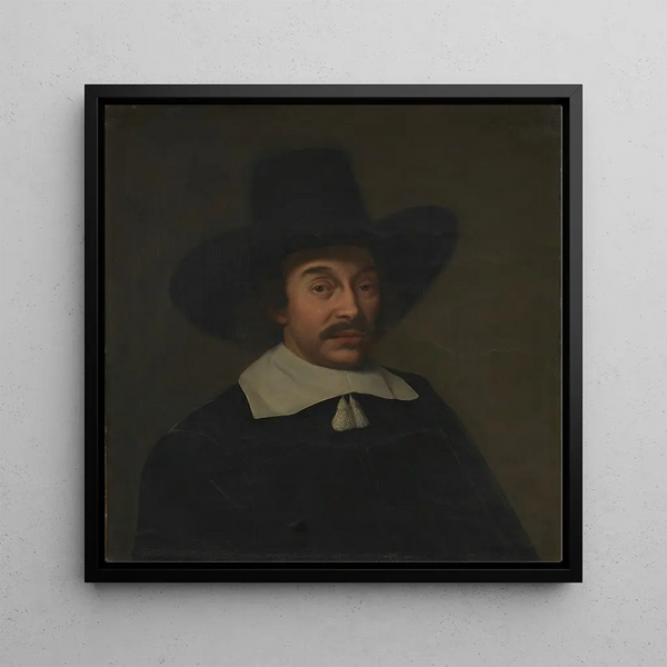 Portrait of a man, perhaps Jan de Hooghe 1608-1682 - Paulus Hennekyn — framed artwork on a wall