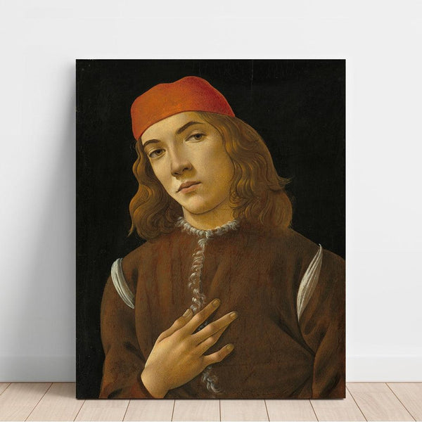 Reproduction of the painting Portrait Painting of a Young Man - Sandro Botticelli