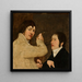 Portrait of a painter with a young man - Jan Antoni Blank — framed artwork on a wall