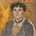Portrait of a Lady - Alexander Yakovlevich Golovin — displayed in an interior