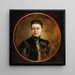 Portrait of a Lady - Franz von Lenbach — framed artwork on a wall