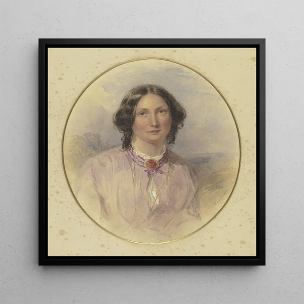 Portrait of a Lady - Victor Müller — framed artwork on a wall
