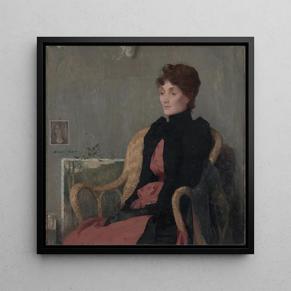Portrait of a Woman - Edmond François Aman-Jean — framed artwork on a wall