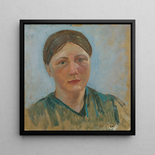 Portrait of a Woman - Wilhelm Legler — framed artwork on a wall
