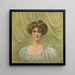 Portrait of a woman with ribbons in her hair - Campbell Metzger Jacobson — wall display of the artwork