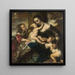 Portrait of a woman with four children depicted as Caritas - Jrgen Ovens — framed artwork on a wall