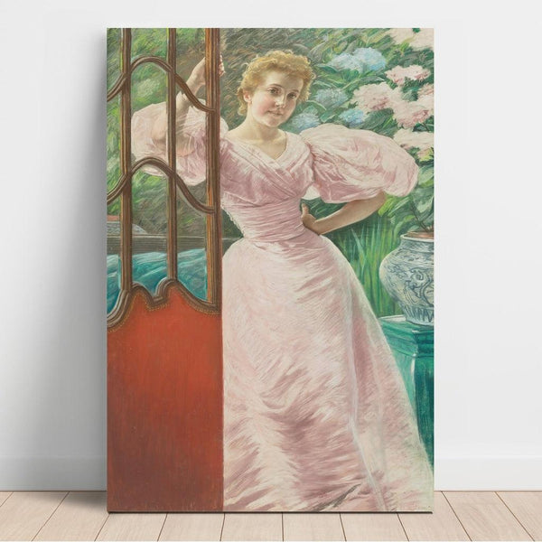 Reproduction of the painting Portrait of a young woman in a conservatory - James Tissot